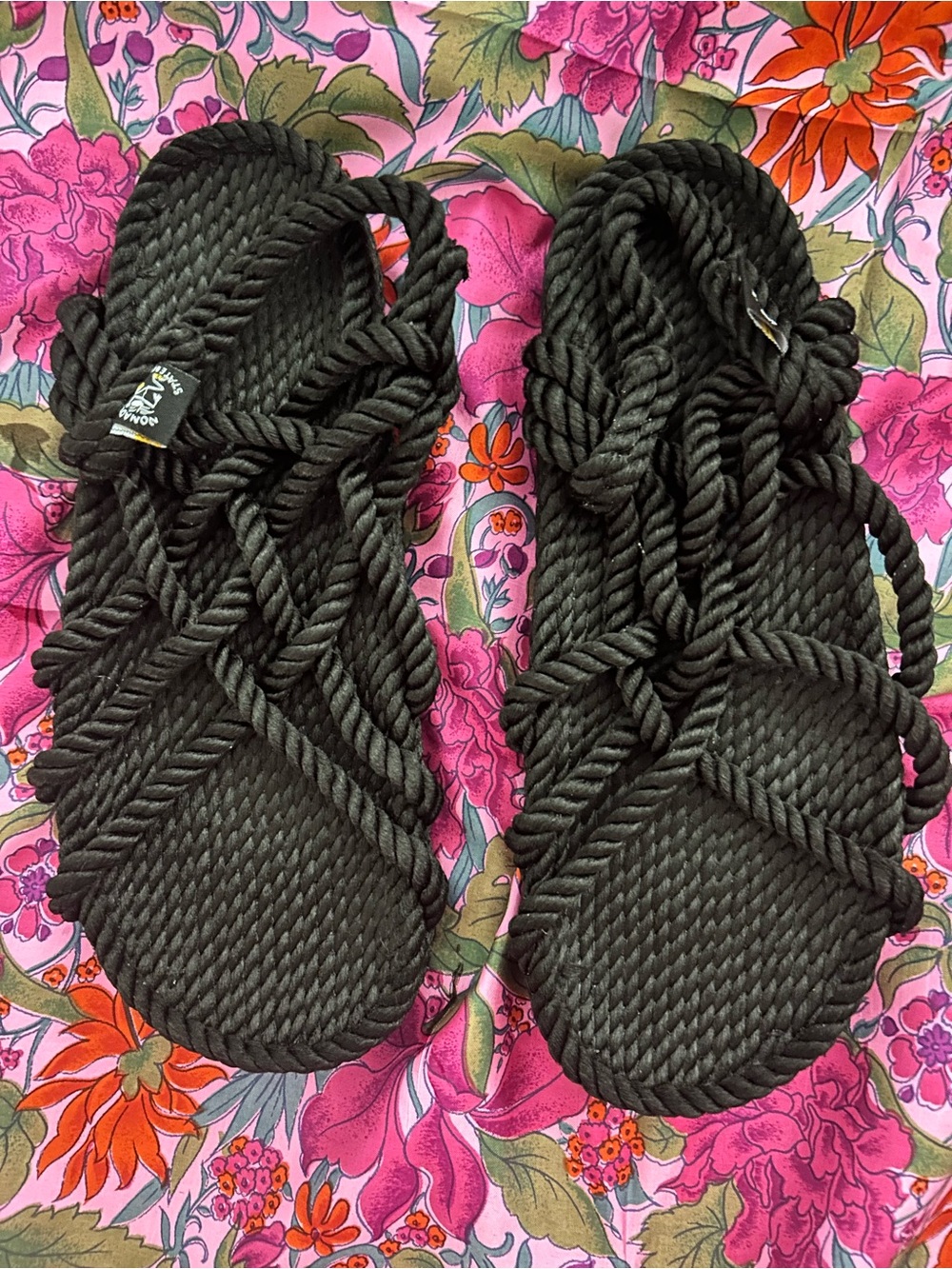 Nomadic Rope Sandals Women's Size 9/39 Vegan Bohemian black